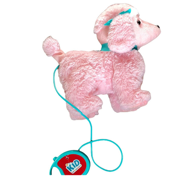 Kid Connection 9 inch Pink Plush Poodle Walking Bark Pet Remote Controlled Leash - Picture 1 of 11